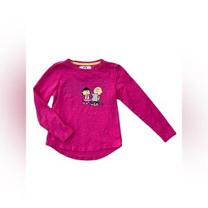 Appaman x Peanuts Size 7 Charlie Brown Lucy Pink Long Sleeve Graphic T-Shirt